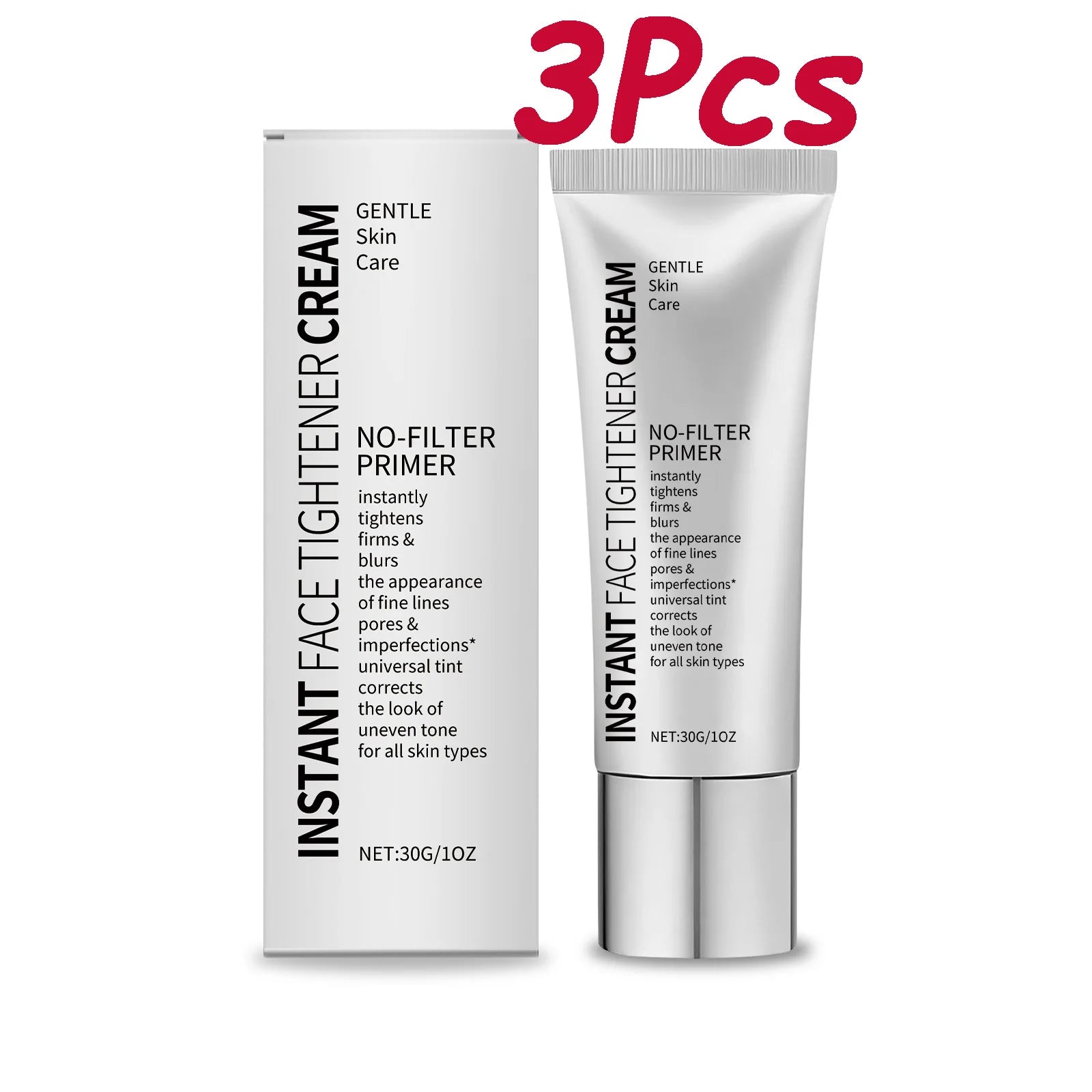 Face Tighten Cream Face Primer Moisturizer Pre-Makeup Isolation Hydrating Base Smoothing Fine Lines Firming Brightening Face Ski Qme 3 x 30g Boxed