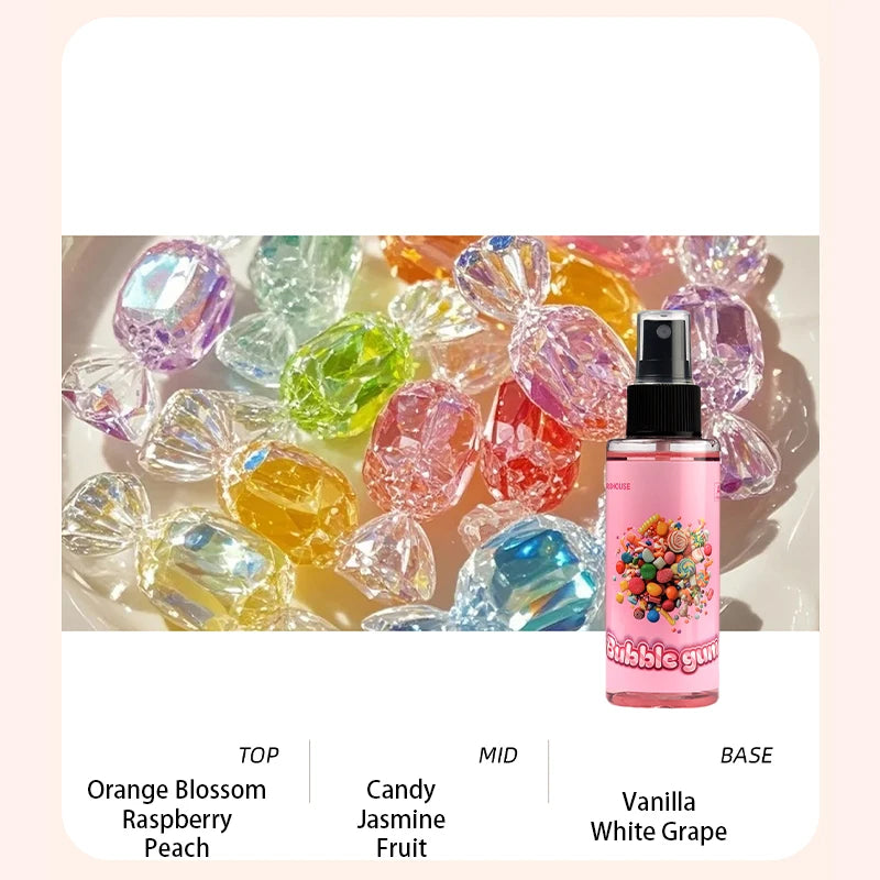 Alcohol-free Car Deodorant Spray Cocoa Strawberry Vanilla Cake Fresh Qme Bubble gum 100ml