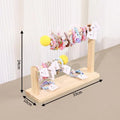 Wooden Headband Storage Rack Display Stand 2 Layer Home Use Hair Accessories Jewelry Headwear Exhibition Rack Jewelry Storage Qme A2