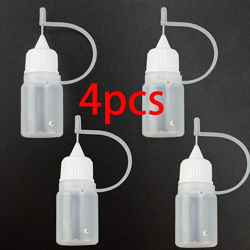 Plastic squeezable bottles, dropper bottles, ink bottles, glue bottles, dispensers, colored bottles, squeeze-fill bottles Qme 4pcs 10ml 0.34oz