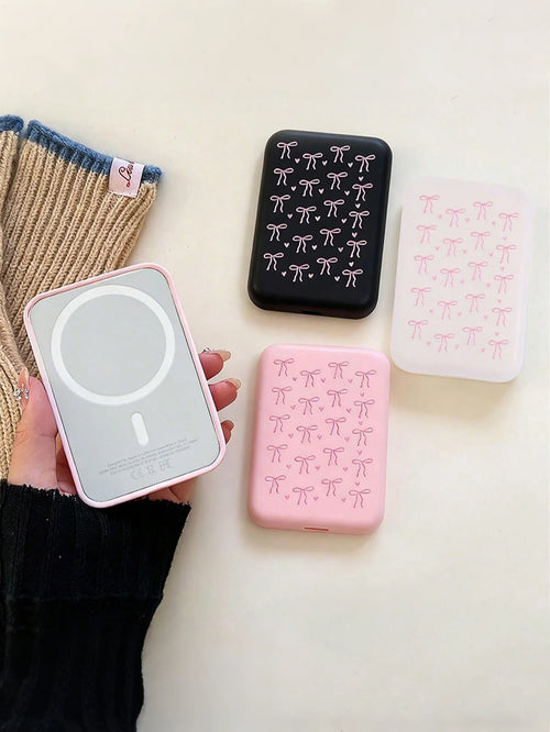 1 Black Pink Bow TPU Charging Protective Case Compatible Apple's Qme