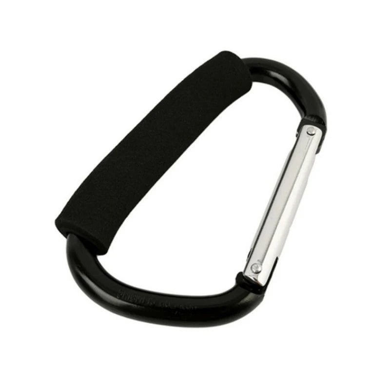 1PCS 13.5X7.1cm Baby Cart Hook Aluminum Alloy Outdoor Climbing Buckle Hook Multifunction D-Shaped Cart Buckle Shopping Bag Hooks Qme
