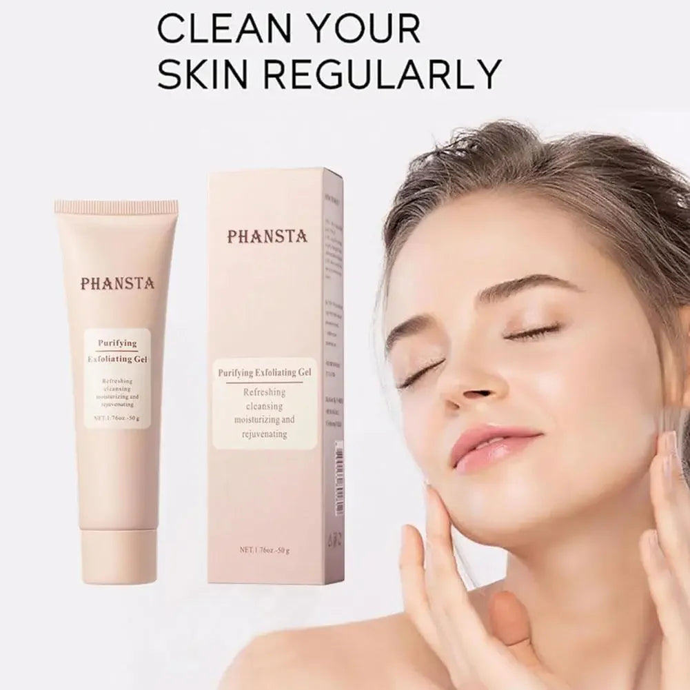 Face Exfoliating Gel Deep Cleansing Pores Remove Dead Skin Purify Qme