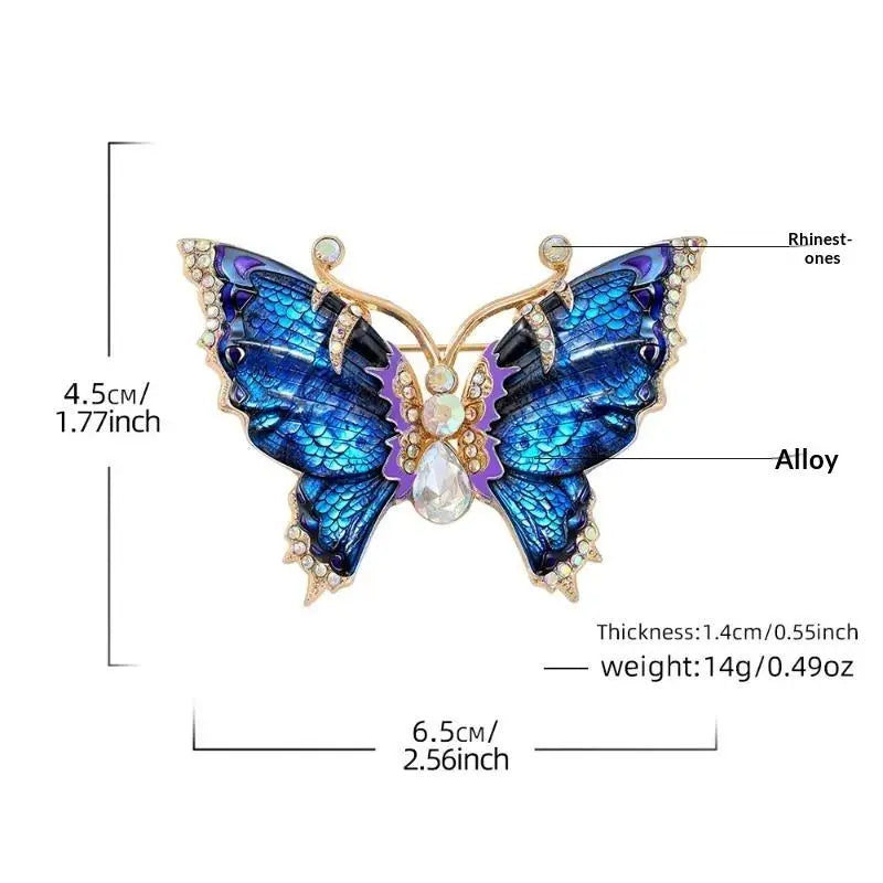 1Pcs Clothing Pin Baroque Luxury Butterfly Design Brooches For Men And Women Fashion Jewelry Accessories Qme