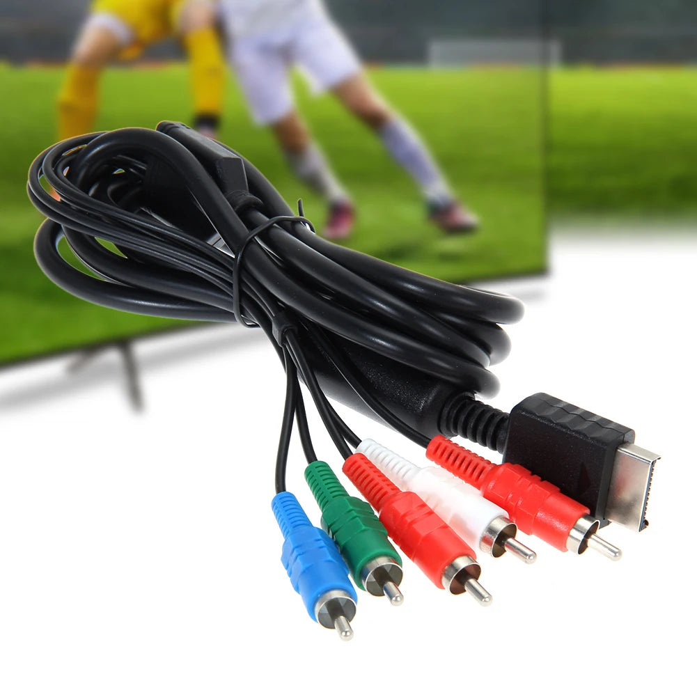 Component AV Cable AV Component Cable Cord Wire HDTV AV Audio Video Component Cable Cord for Sony PlayStation 2 3 PS2 PS3 Qme