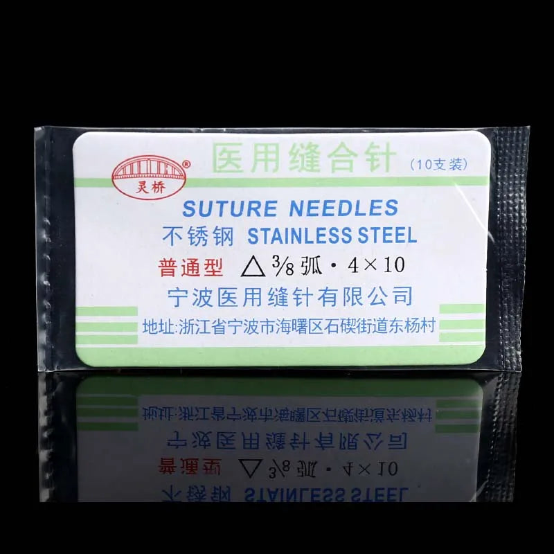 Medical Surgical Suture Needle Triangle Double Eyelid Buried Eyebrow Qme Silver