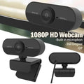 USB Webcam Desktop Built-in Mic Plug Play 360 Rotatable Work Home Qme Default Title