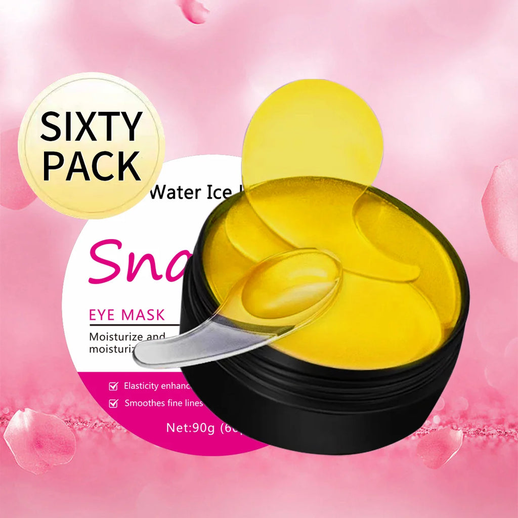 Snail Collagen Eye Mask, Containing Glycerin, Collagen, and Panthenol, Deeply Moisturizes and Nourishes the Skin Around the Eyes, Suitable for All Skin Types Qme