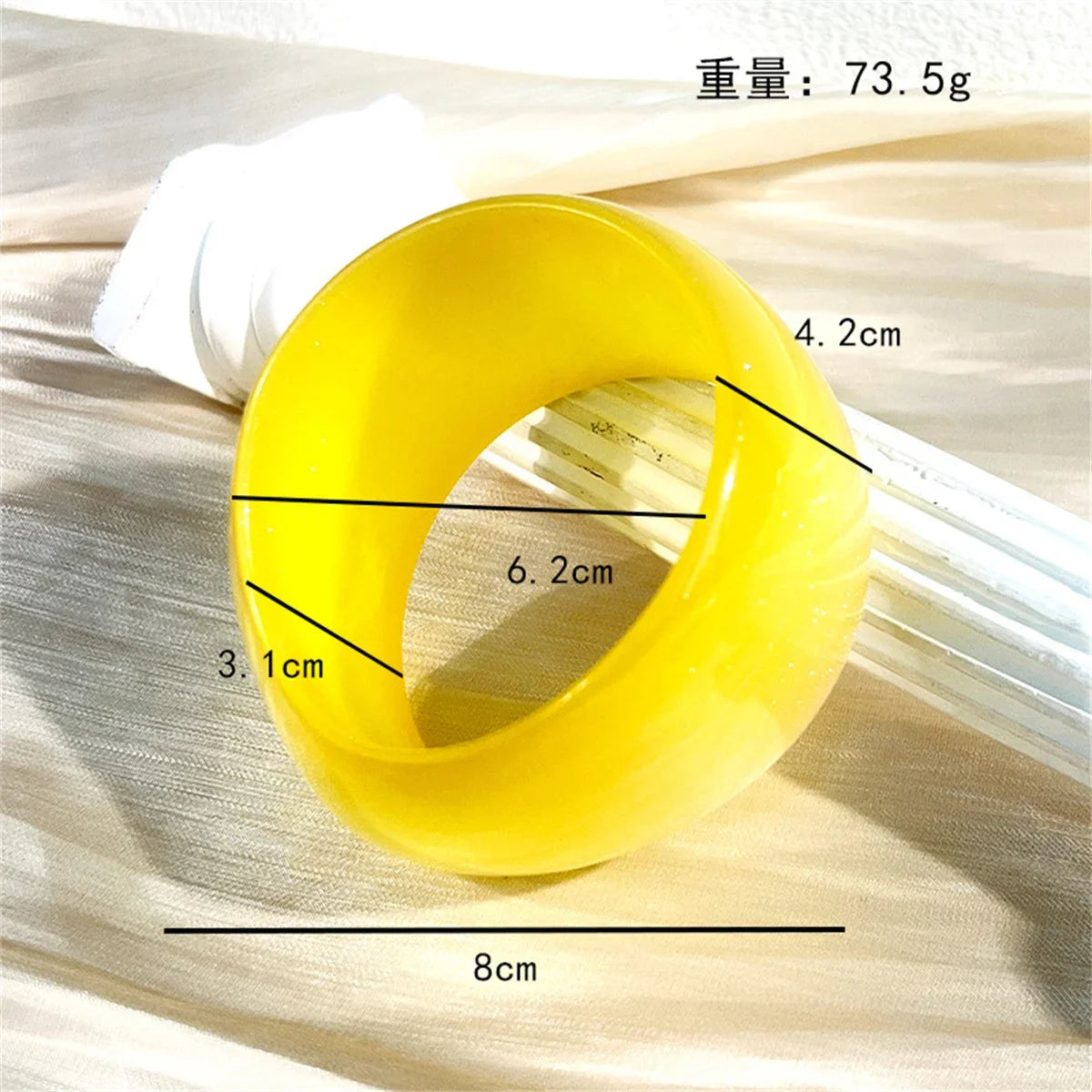 Twisted Shaped Irregular Fashion Resin Bracelet for Women Girl Summer Vacation Bangle Hip Hop Y2K Ins Style Bangle Female Qme 06