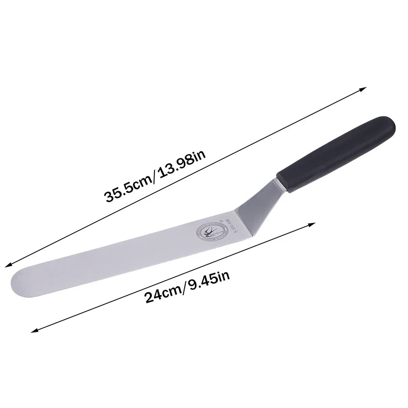 6 8 Spatula Angled Stainless Steel Palette Knife Curved Offset Blade Qme 10in