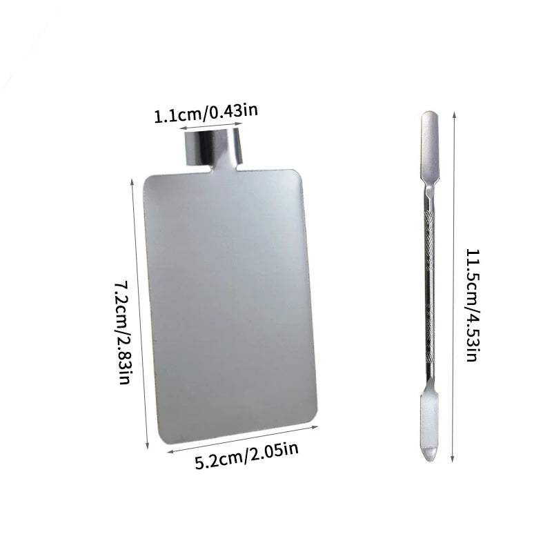 Makeup Mixing Palette Foundation Lipstick Eye Shadow Stainless Steel Qme