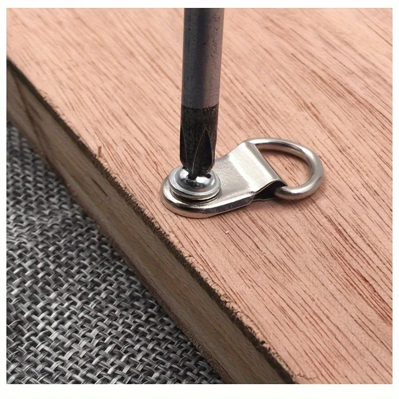 D Ring Picture Hanging Hooks With Screw,Metal D Shape Frame Hanging Hardware For Photo Frame Canva Painting Wall Mount Hanging ﻿ Qme