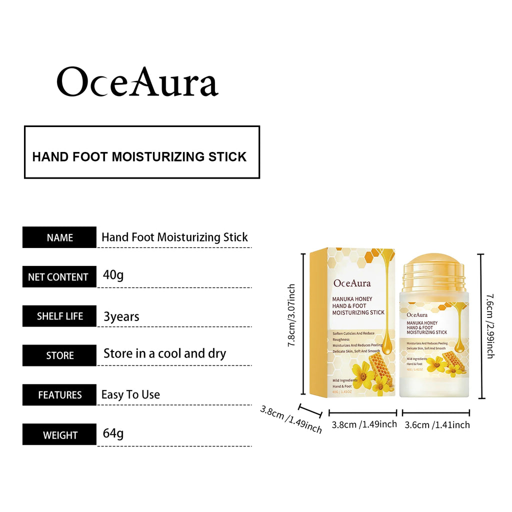 Oceaura Manuka Honey Hand Foot Moisturizing Stick Dry Rough Skin Qme