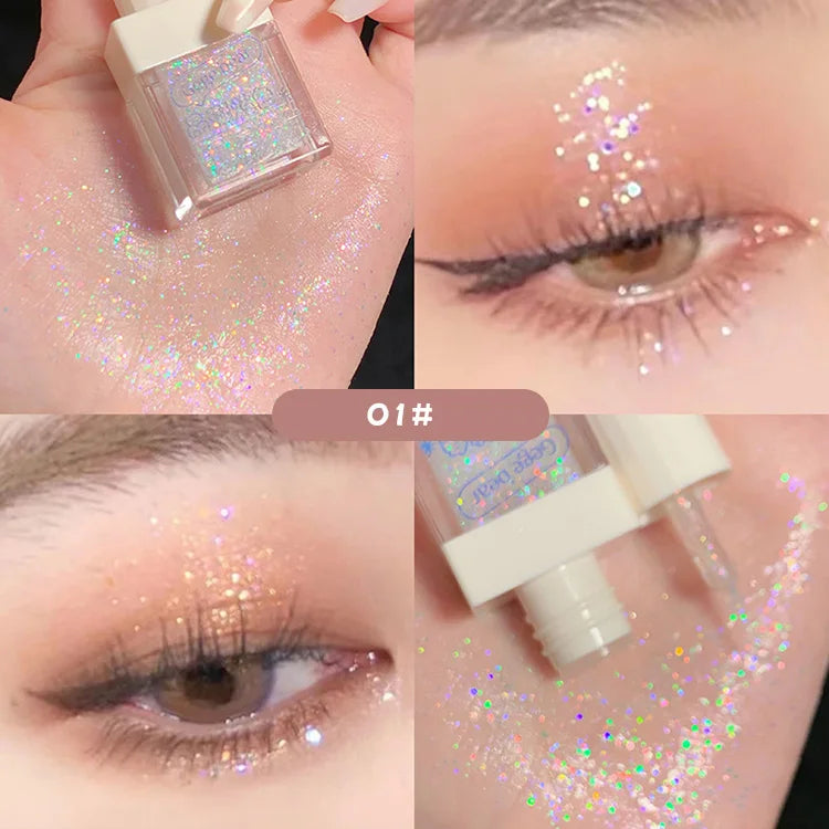 Gege Bear Liquid Eye Shadow Pearlescent Sequins Glitter Powder Qme GX1013-1