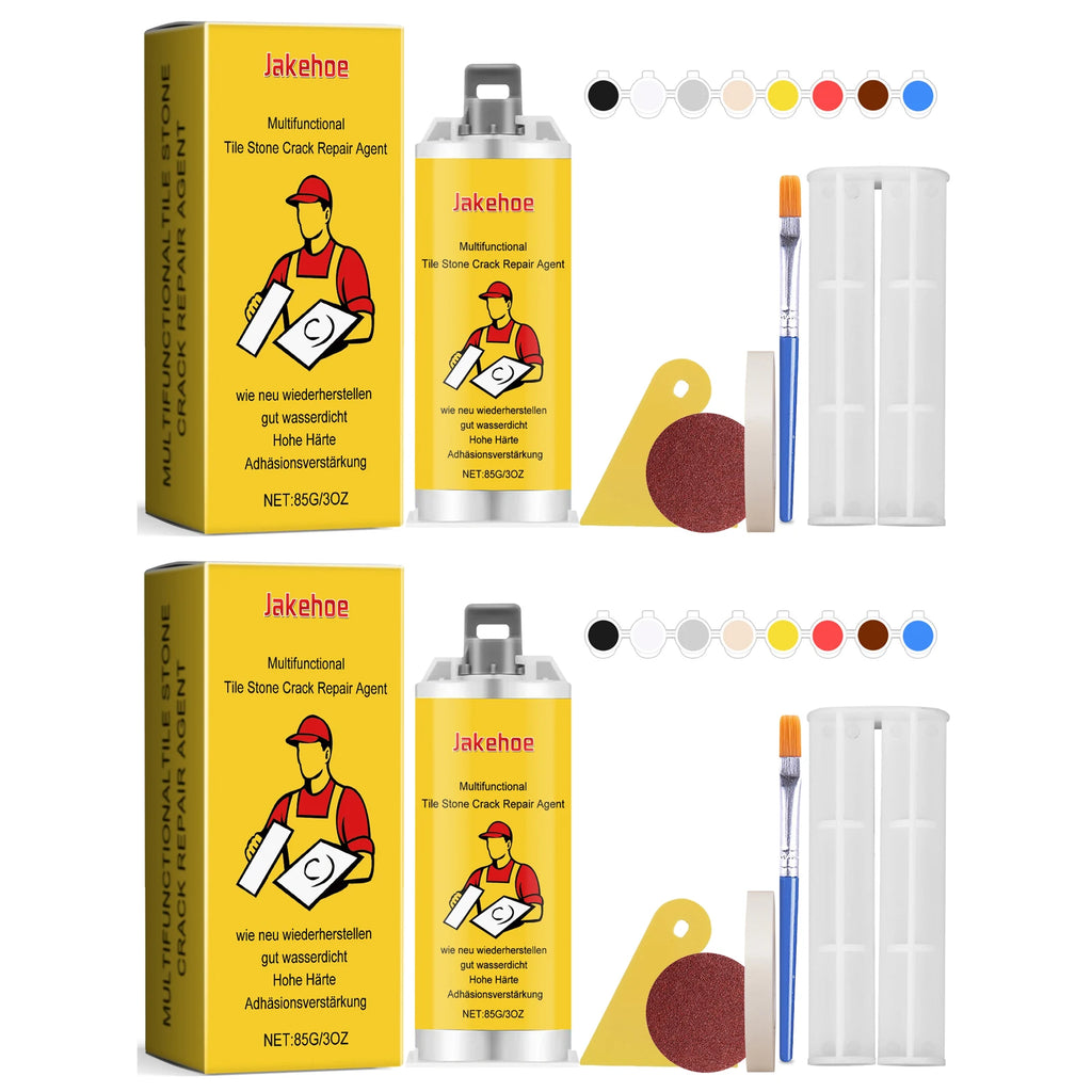Tile Stone Crack Repair Agent Quickly Repair Ceramic Tiles Crack Restore Tile Integrity Waterproof Durable Ceramic Tile Care Set Qme 2set Boxed