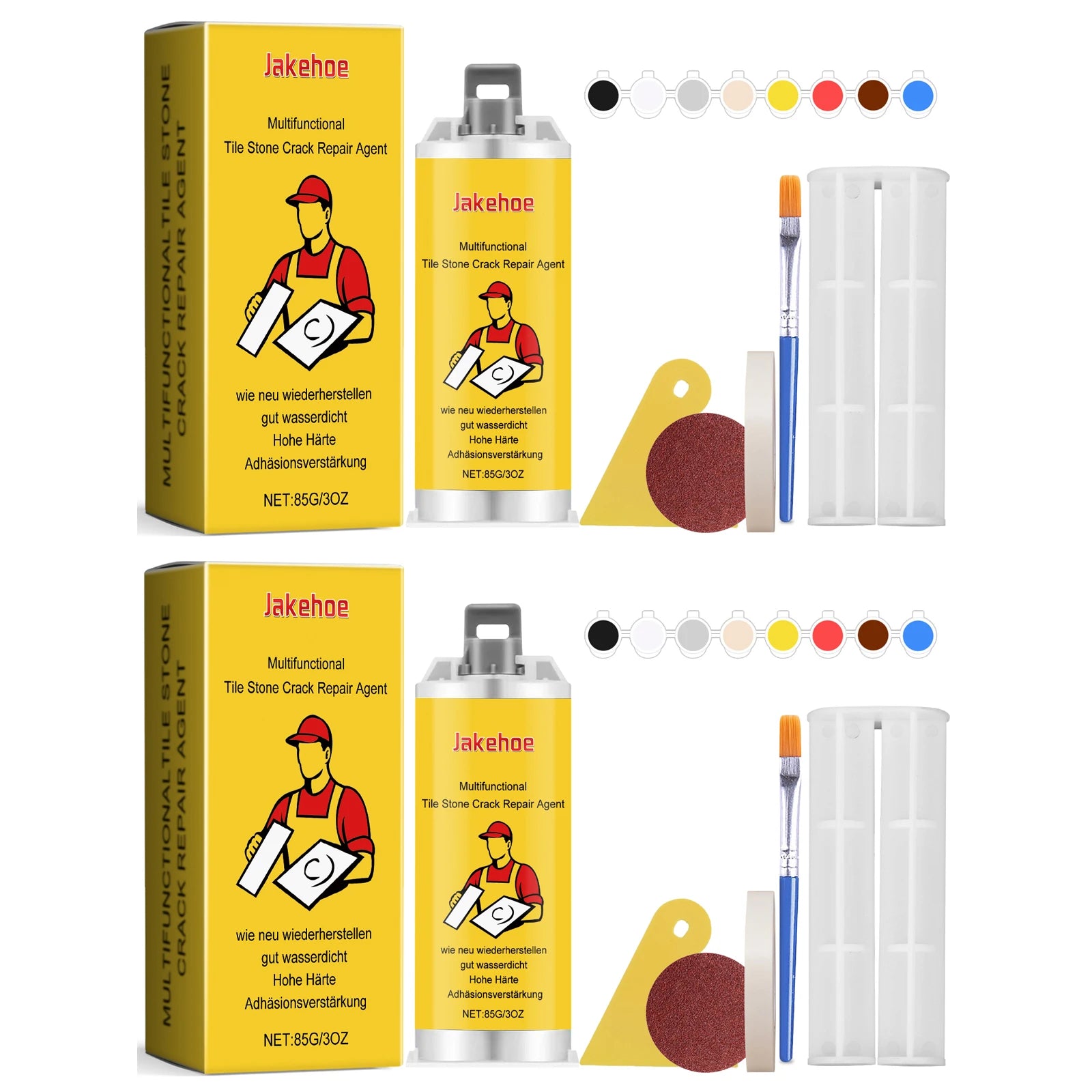 Tile Stone Crack Repair Agent Quickly Repair Ceramic Tiles Crack Restore Tile Integrity Waterproof Durable Ceramic Tile Care Set Qme 2set Boxed