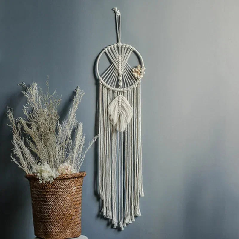New Macrame Dream Catcher Nordic Wall Tapestry Ramadan Decoration Home Eid Mubrack Room Decoration Bohemian Children's Nursery Qme