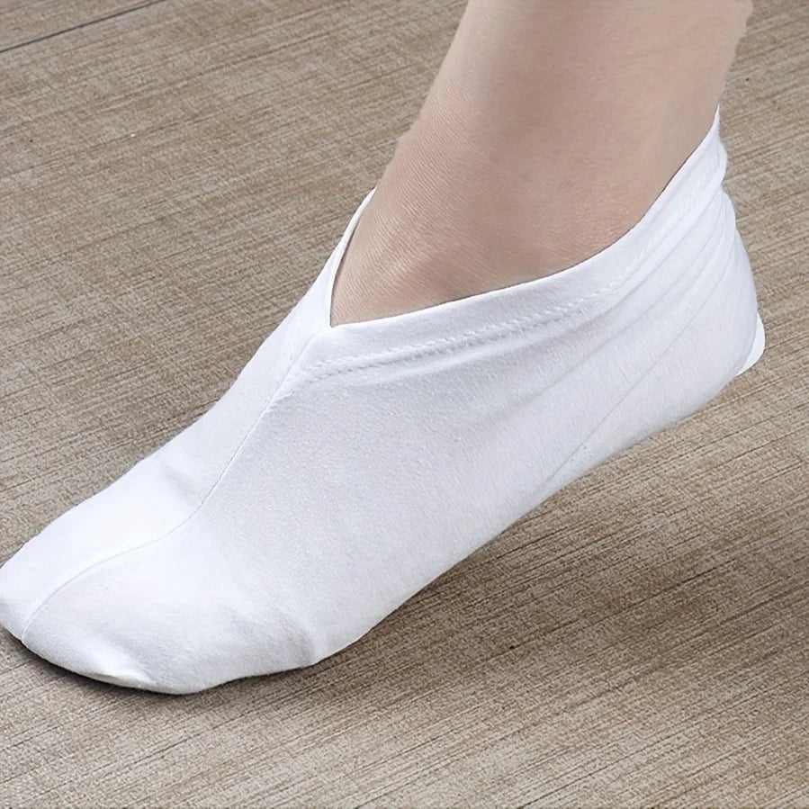 Reusable Moisturizing Socks for Foot Care, Cotton Spandex Anti-dry Crack Foot Cover for Home SPA Qme