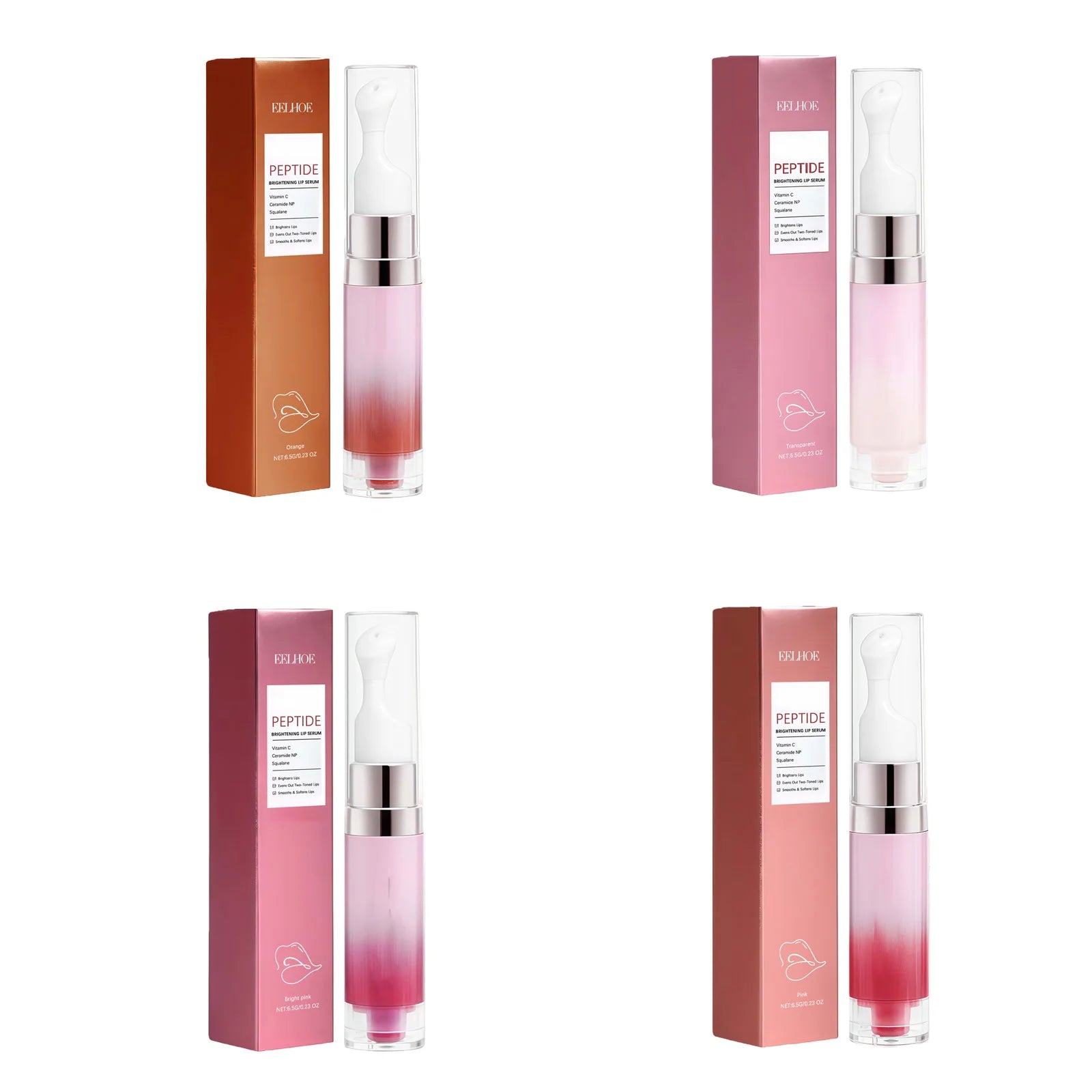 Hydrating Lip Serum Brightening Plumping Glossy Anti-Dryness Moisturizing Softening Smoothing Color Lips Cream All Day Comfort Qme 4 IN 1