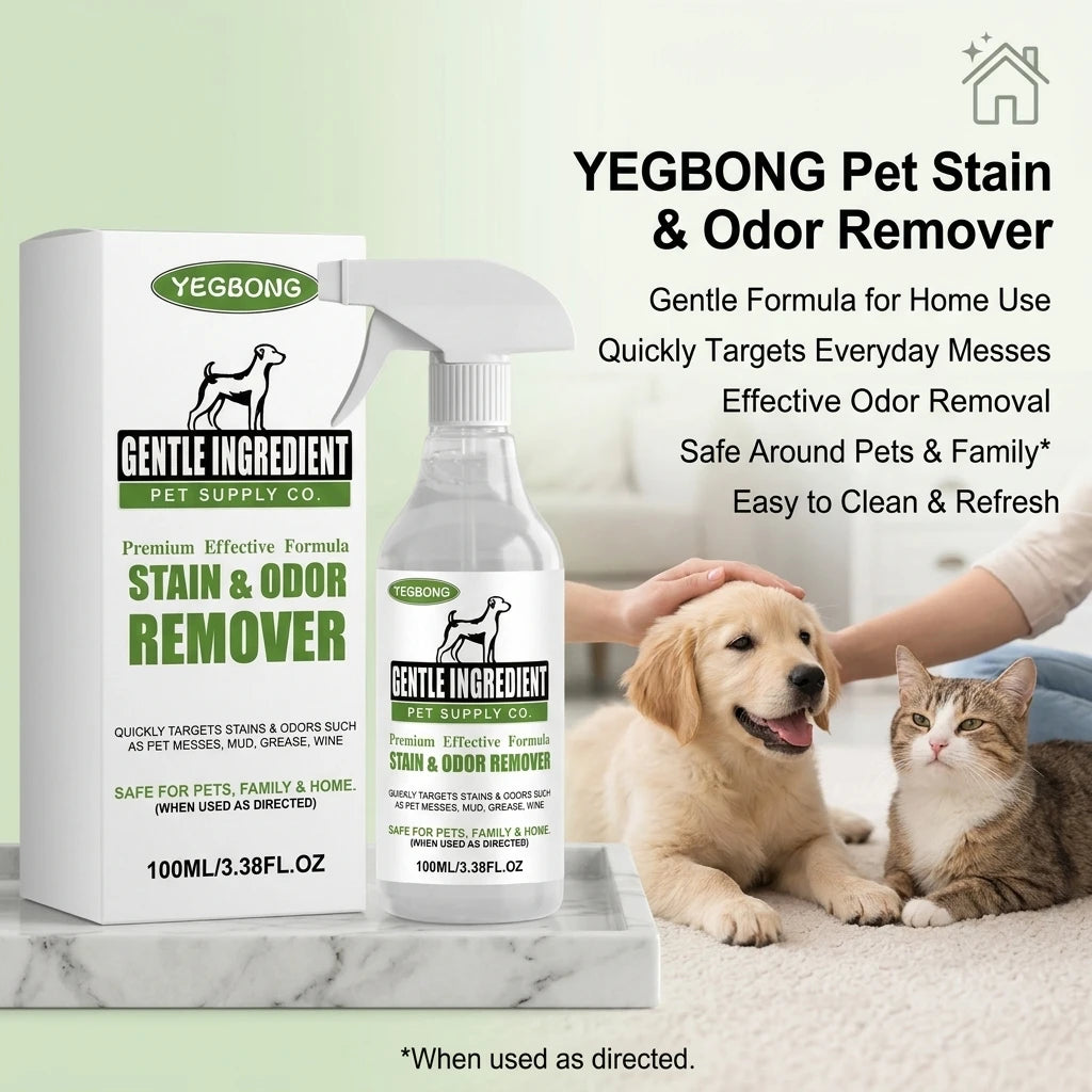Pet Stain & Odor Cleaning Spray Remove Stubborn Dirt Eliminate Urinary Odor Non-irritating Safe Formula Pet Deodorizing Cleaner Qme