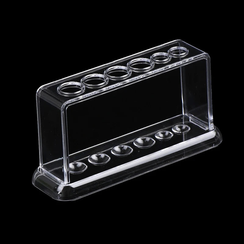 Plastic Clear Test Tube Rack 6 Holes Stand Lab Shelf Qme