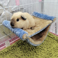 Guinea Pigs Hamster Warm Hammock Honey Possum Squirrel Hanging Nest Bed Gold Silk Bear Chinchillas Jumping Pet Toy Qme Blue