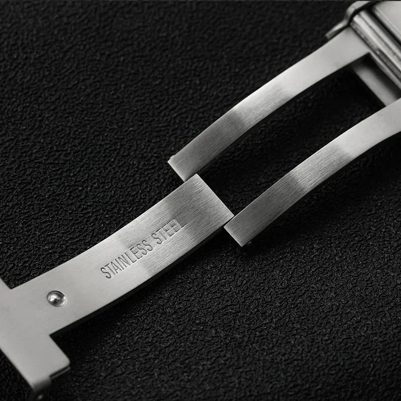 Watch Buckle 18mm 20mm 22mm Silver Folding Safety Milled Clasp Replacement Stainless Steel Deployant Watch Clasp Qme