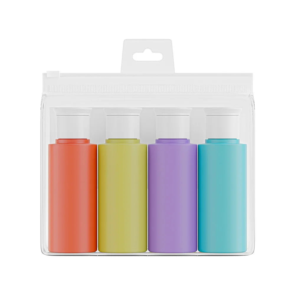 Travel Bottles Leakproof Essentials Refillable Shampoo Conditioner Qme 60mLx4