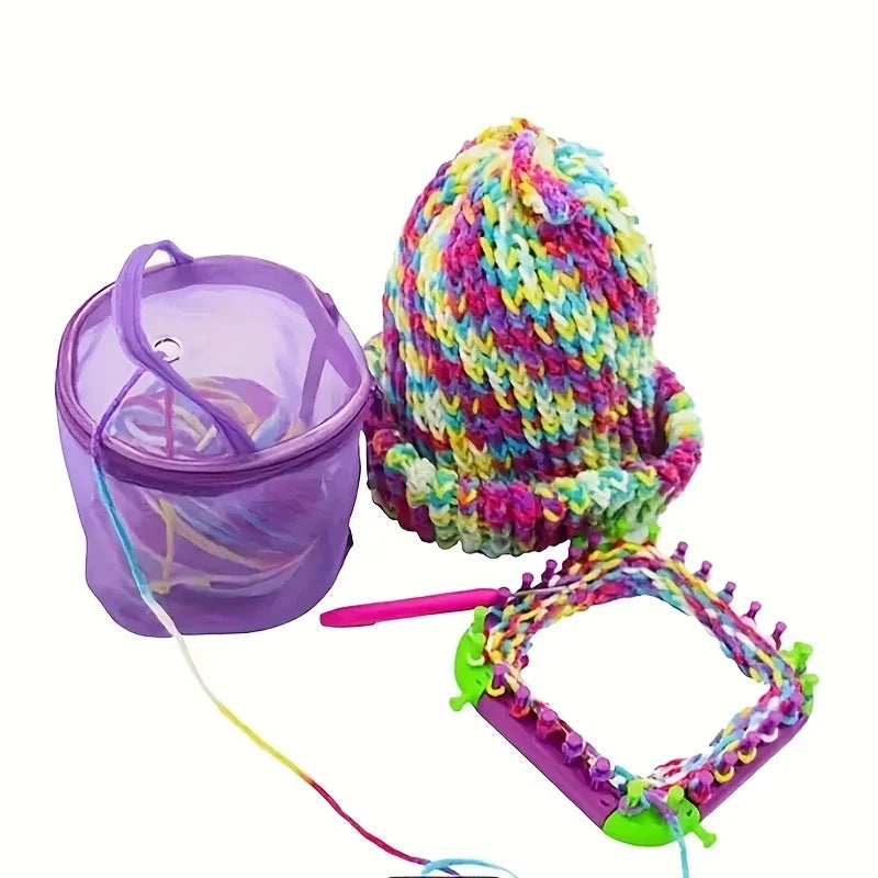 Knitting hook needle storage bag - Handmade craft storage bag, with zipper closure, suitable for yarn and knitting needles Qme