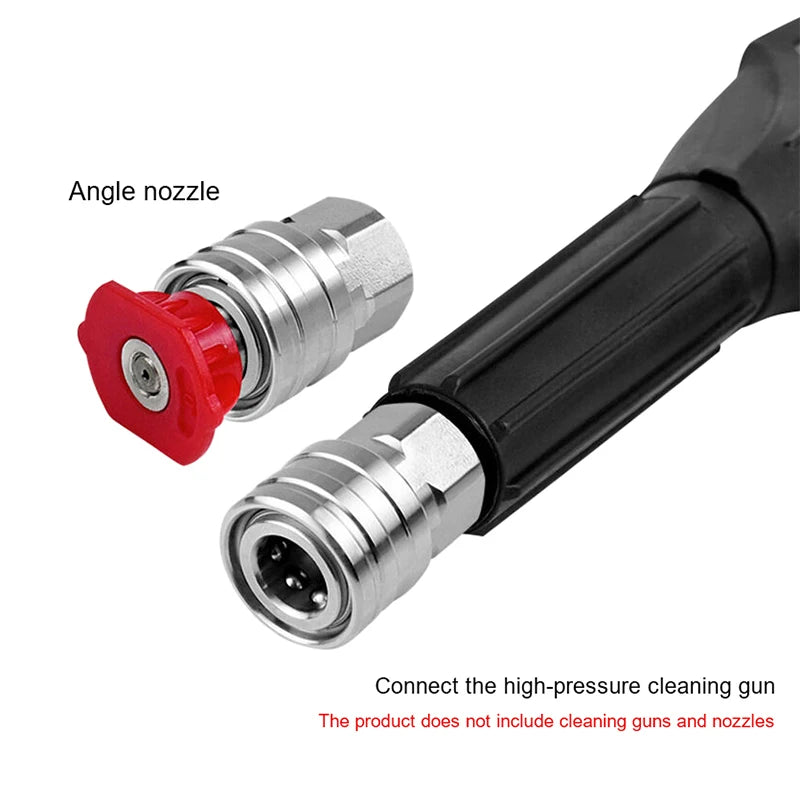 High Pressure Washer Adapter 1/4" Quick Connector Quick Release Fitting G1/4 Quick Plug Connector Pressure Washer Accessories. Qme