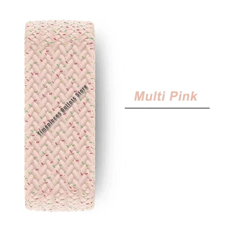 Braided Solo Strap For Apple Watch Band 45mm 49mm 44mm 42mm 41mm 40mm Nylon Correa Bracelet iWatch series 9 7 SE 6 8 5 Ultra 4 3 Qme