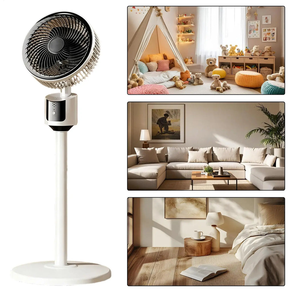 Fan for Bedroom Powerful Quiet Cooling Air Circulation Heavy Duty Fan Standing for Bedroom Study Office College Dorm Apartment Qme