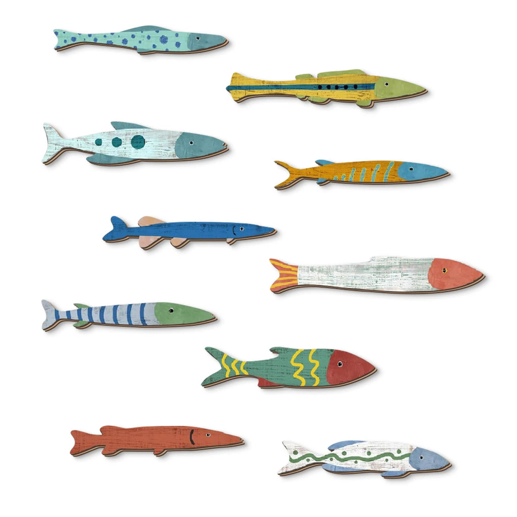 Colorful Hand - Painted Wooden Fish Wall Decorations: Add a Splash of Ocean Charm to Your Space Qme