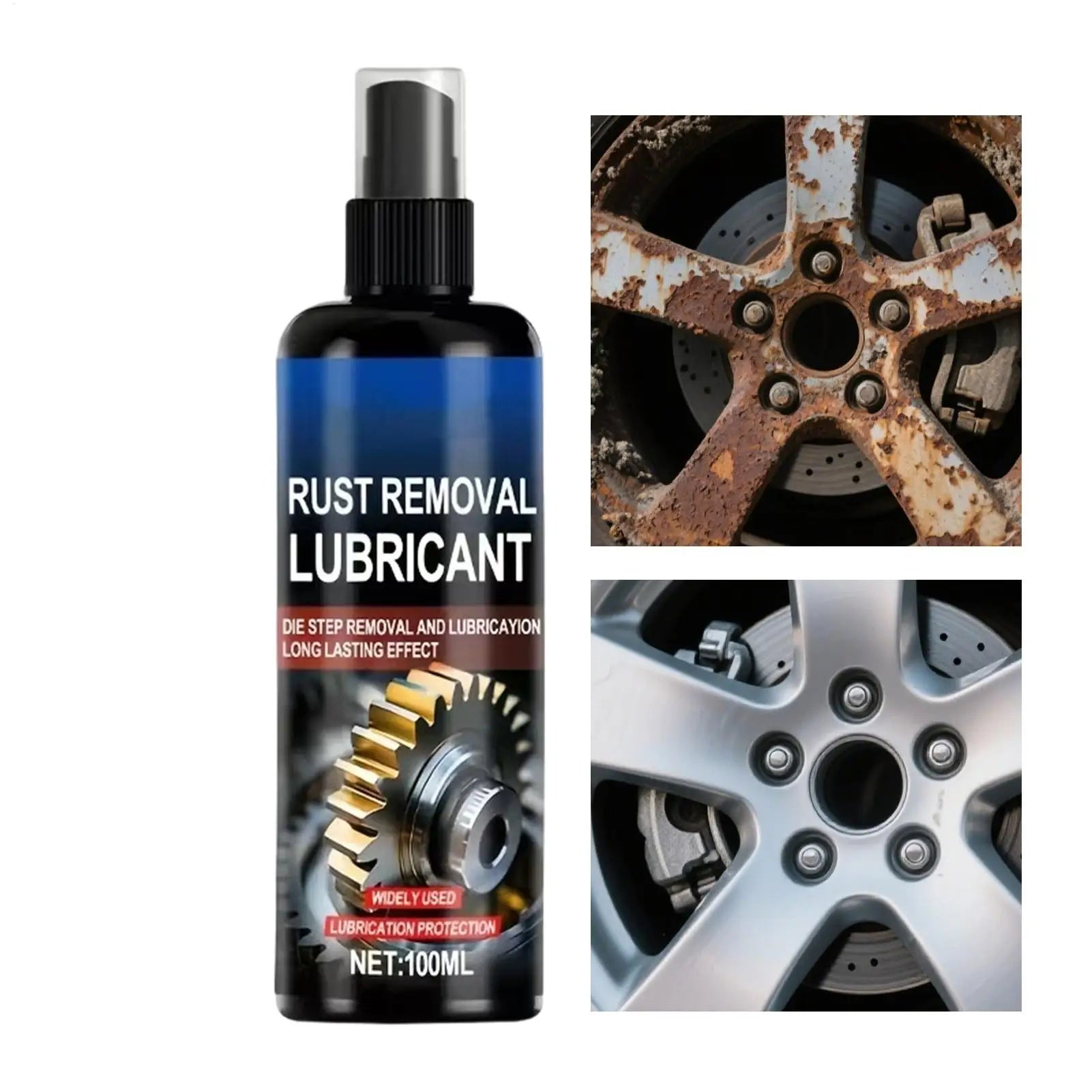Rust Remover Restore Shine Lubrication 100ml Vehicles Metal Rust Remover for Equipment Maintenance Hinges Chassis Bolts Bicycle Qme 100ml
