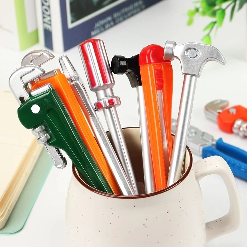 Simulation Hardware Tools Vise Hand Knife Hammer Creative Stationery Ballpoint Pens Pen Office School Supplies Ball Point Pen Qme