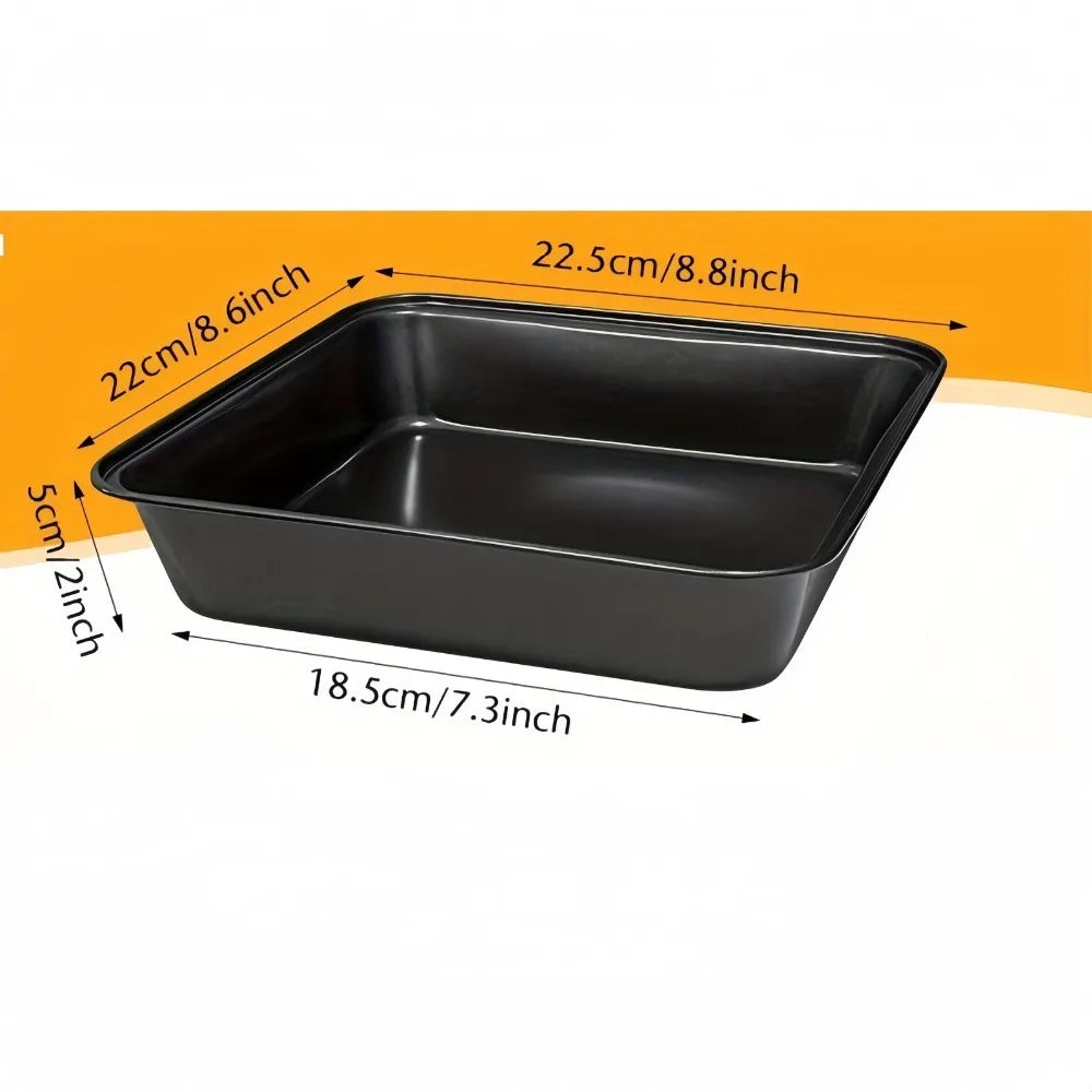 Nonstick Rectangular Carbon Steel Roasting Pan Rustproof Baking Tray Qme Small