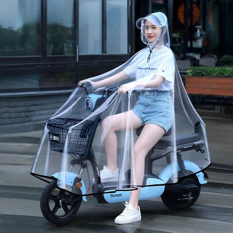 Rain Coat for Women - Full-coverage Rain Protection for Motorcycles and Bicycles Qme