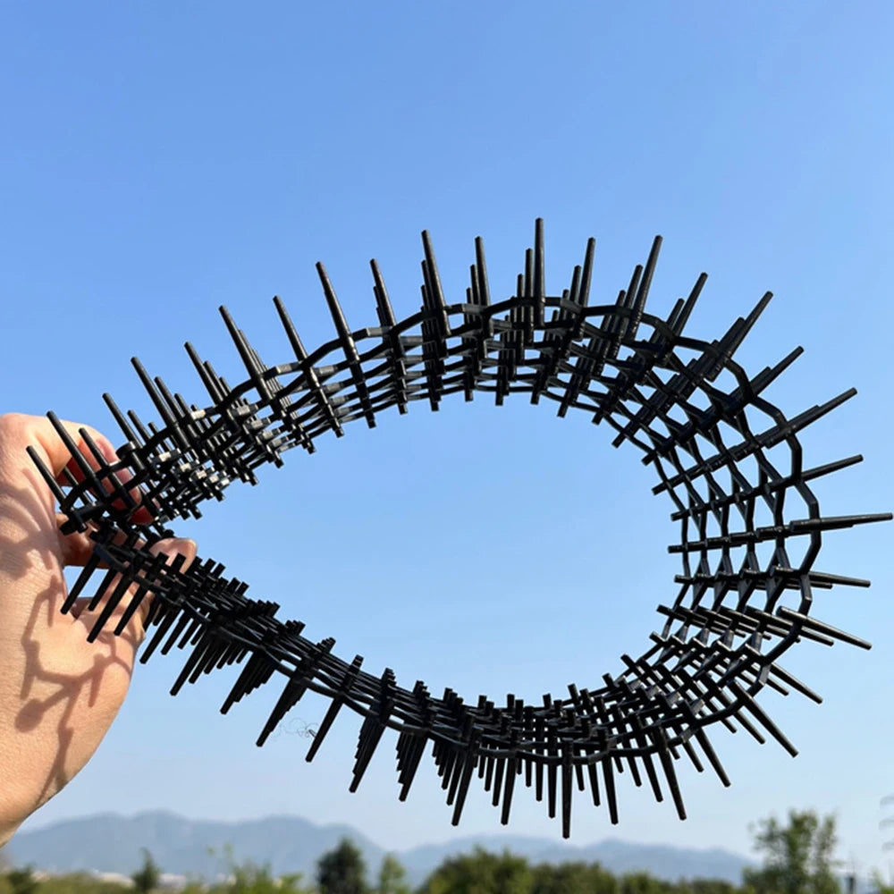 6/10Pcs Garden Prickle Strip Dig Stop Cat Repellent Deterrent Mat Anti-cat Prickle Strips Keep Cat Away Digging Climbing Spike Qme