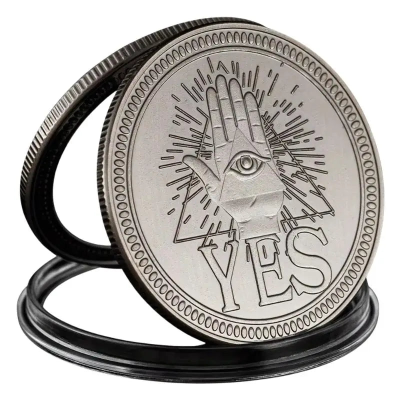 All-seeing Eye Death Gothic Copper Plated Coin Souvenir Commemorative Qme