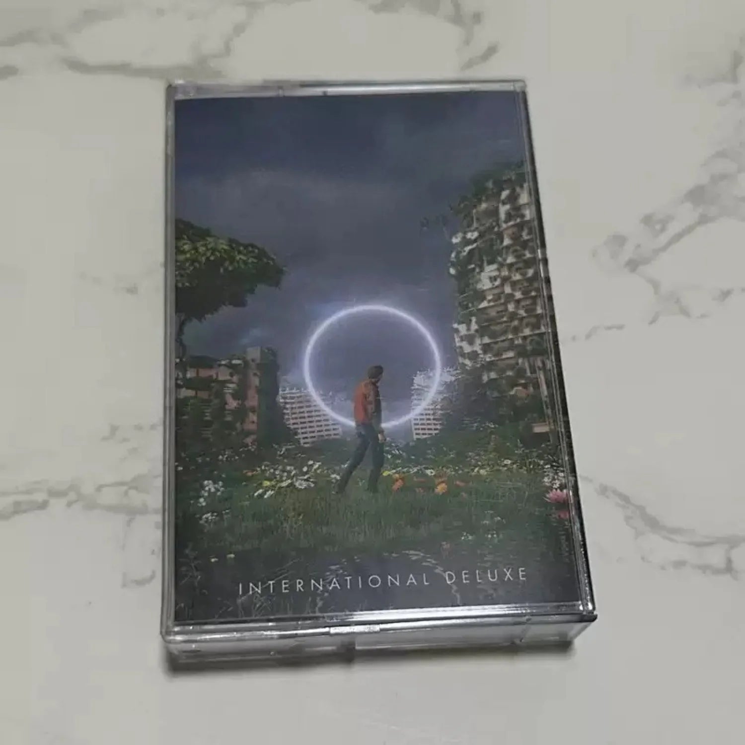 Retro Pop Rock Music Cassette Tape Nature Landscape Themed Cover, Atmospheric Rock Track Collection Ideal for Retro Music Lovers Qme Rock Music