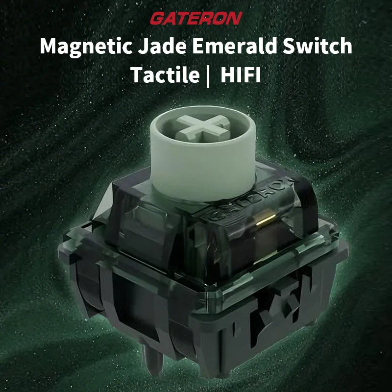 Gateron Magnetic Jade Emerald Switch HIFI Tactile Switches Magnetic Keyboard Game Office Freely Setting Pre Travel Factory Lubrd Qme