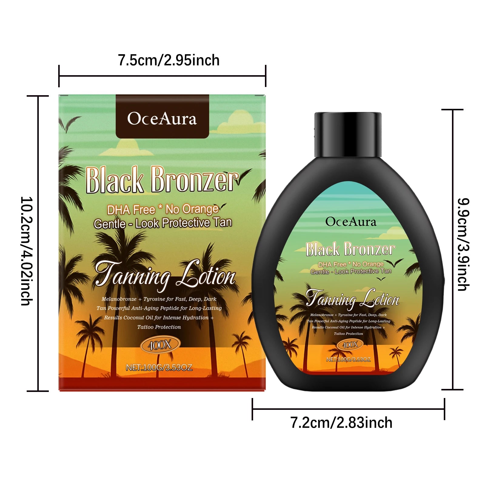 Coconut Tanning Lotion for Natural Bronzed Glow Lightweight Summer Outdoor Darkening Lotion for Even Tan Moisturizing Qme