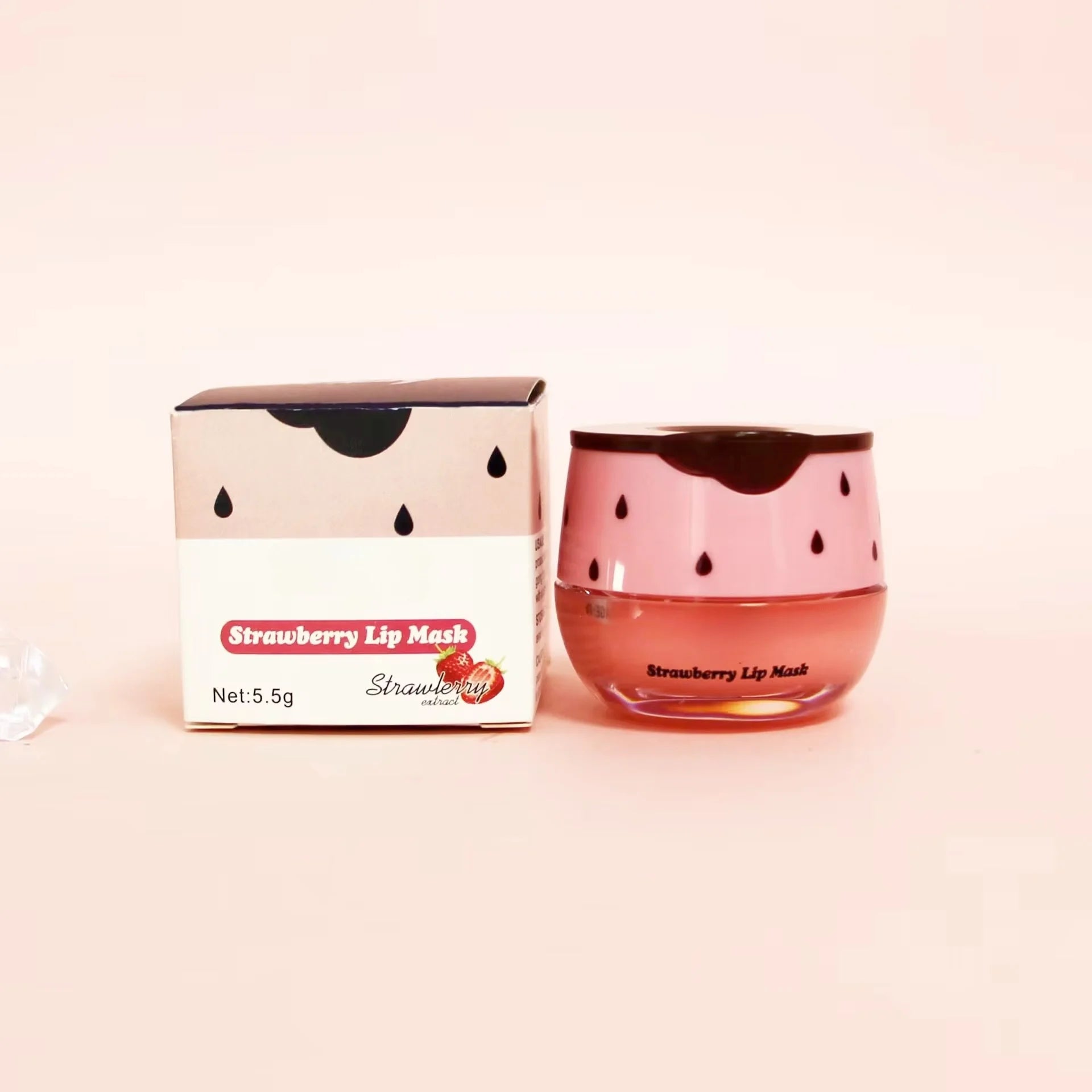 Lip Sleep Mask Night Maintenance Moisturizing Gloss Bleach Cream Qme strawberry