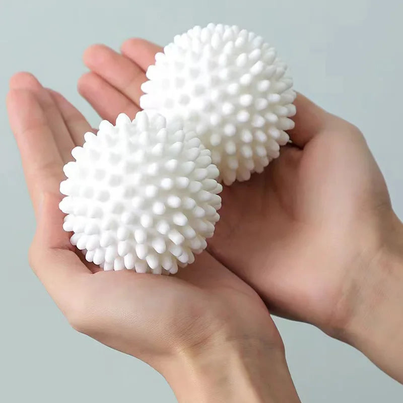 6pcs TPR Anti Winding Laundry Ball Circular Pure White Magic Cleaning Drum Washing Machine For Dirt Removal And Knotting Qme