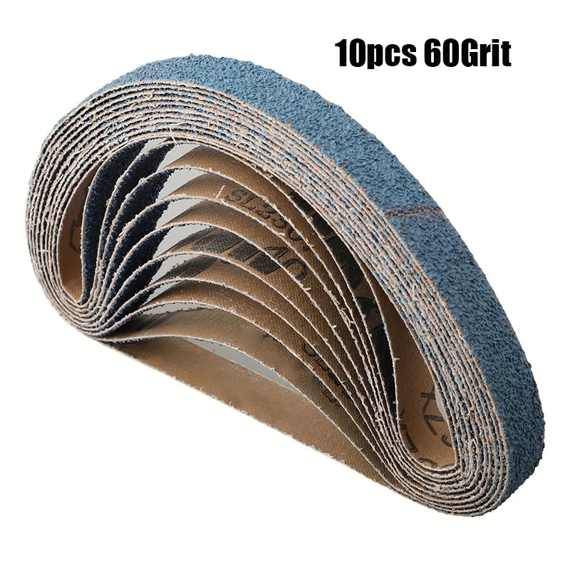 10/20 piece sanded belt, 20 x 520 mm, 40/60/80/120 grains, zirconia corundum for wood, metal, stainless steel, automotive and fu Qme 10pcs 60Grit