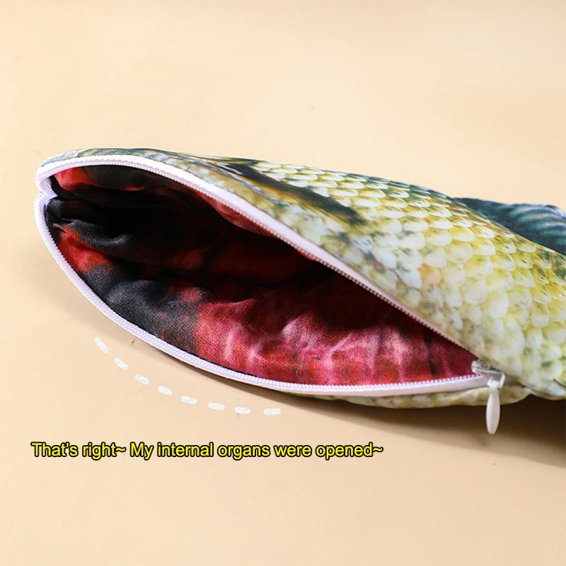 Creative Simulated Salted Fish Pencil Case Large Capacity Pencils Qme