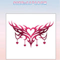 Symmetrical Heart Succubus Temporary Tattoo, Waterproof 5-7 Days, Sexy Body Art for Women & Couples Qme CC-315