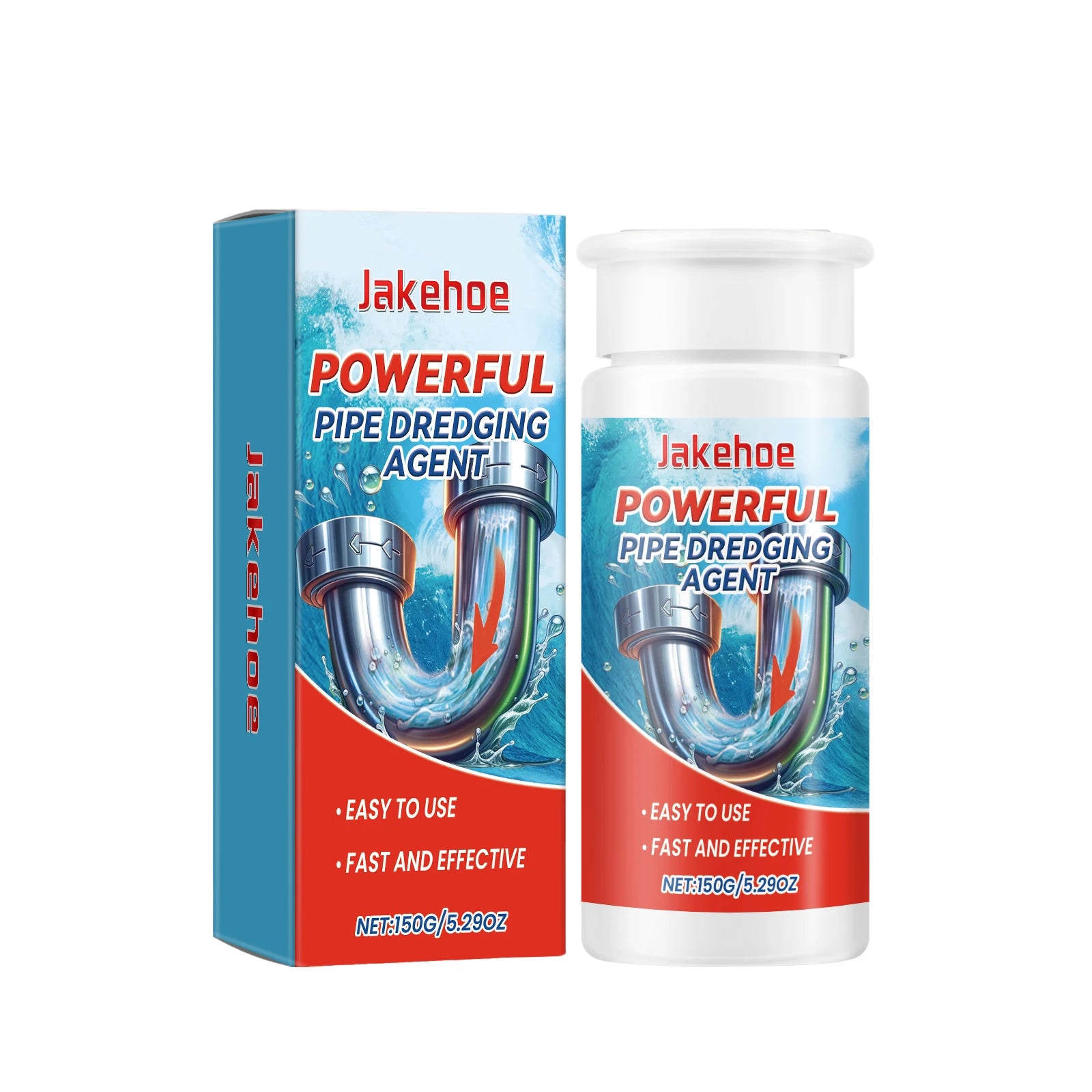Powerful Pipe Dredging Agent Quickly Dissolve Blockages Clear Drainage Pipe Remove Scale Eliminate Odor Kitchen Dredge Deodorant Qme 150g Boxed
