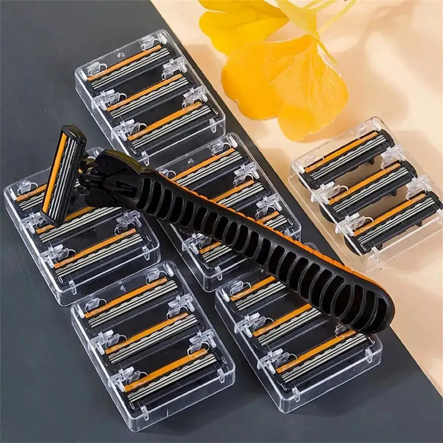Safe Shavers Manual Three-layer Blade Replacement Blades Hair Care Qme