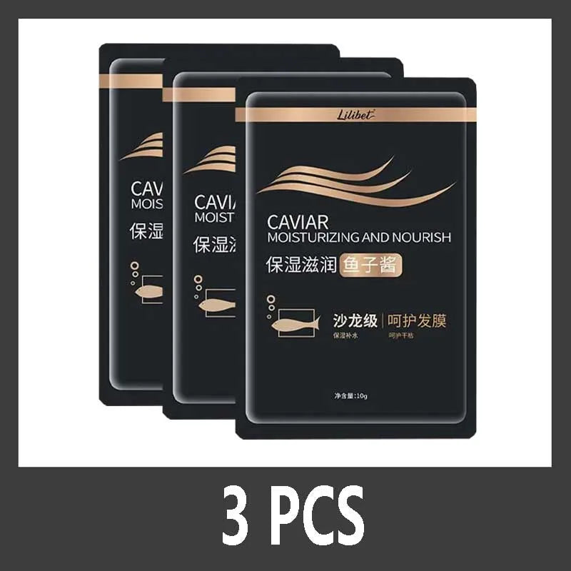 Caviar Hair Mask 5 Seconds Repair Damage Frizzy Smooth Hair Organic Keratin Straightening Restore Soft Nourish Magical Hair Care Qme 3PCS